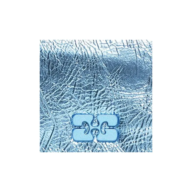 GANNI Recycled Leather Wallet Women's Blue-3