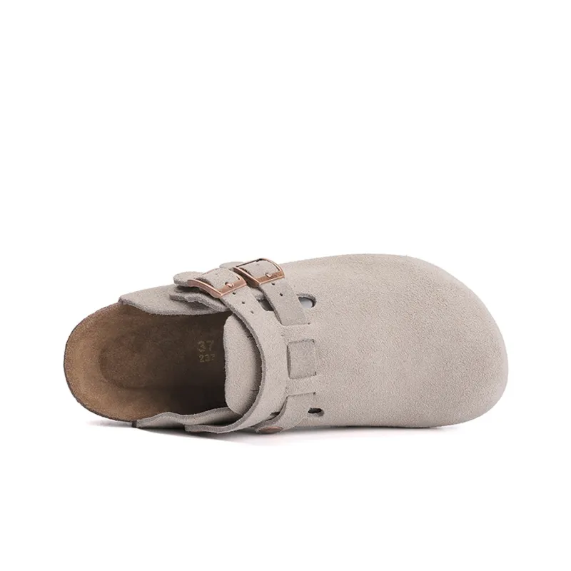 Khadgar Mules Slip on Shoes With Partial Coverage, Reversible, Birkenstock, Cork Soft Sole Closed Toe Slippers Unisex-2