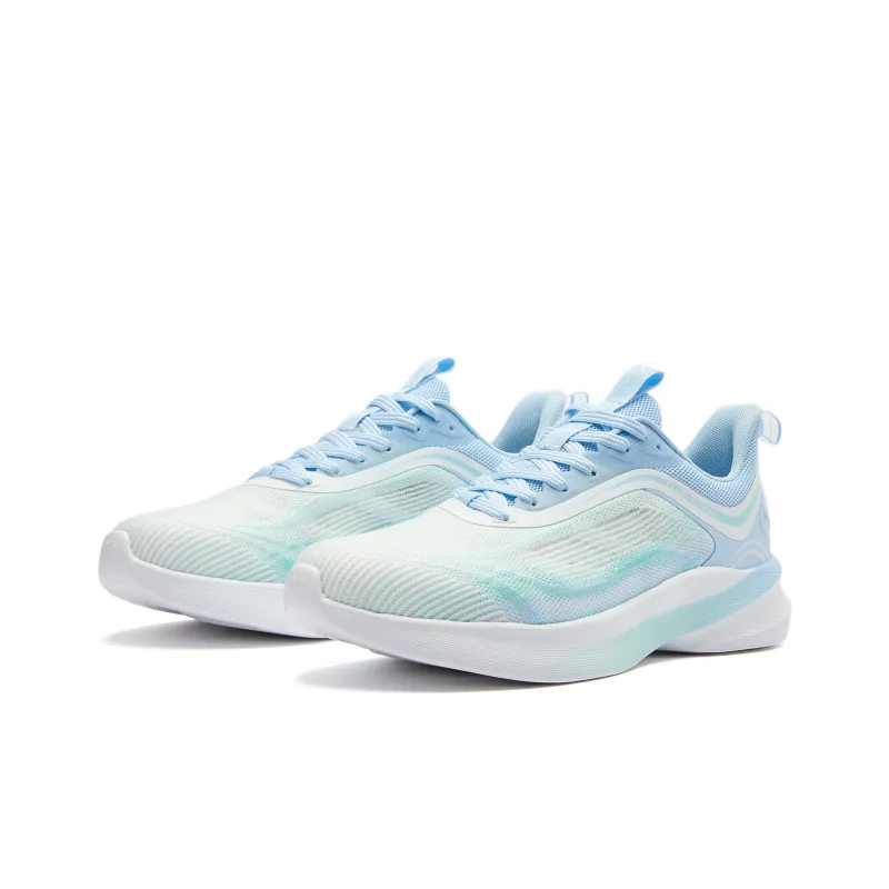 QIAODAN Qingsu 1.0 Anti Slip Wear Resistant Low Top Running Shoes Men's White Blue-2