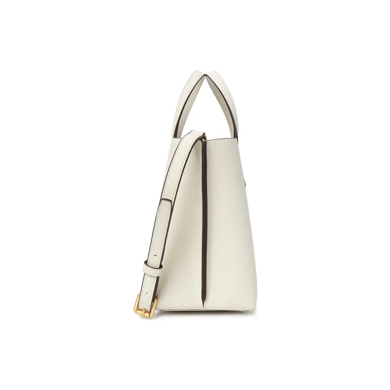 TORY BURCH Perry Triple Compartment Small Tote New Ivory-2