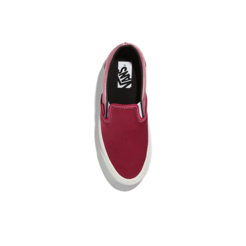 Vans Slip on Anti Slip Wear Resistant Low Top Skateboard Shoes Unisex Red-1