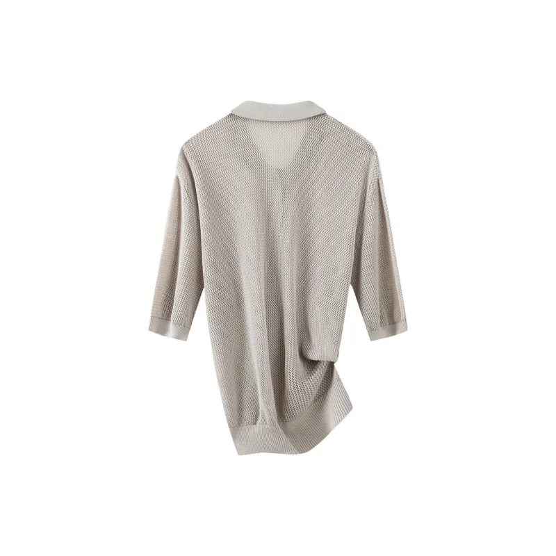 H YXIANG Knitwear Women's Elegant Gray-1
