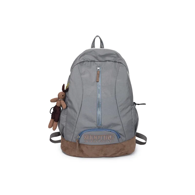 BAODIDAISHU Oxford Backpack Regular Unisex Gray/Emerald Green-0
