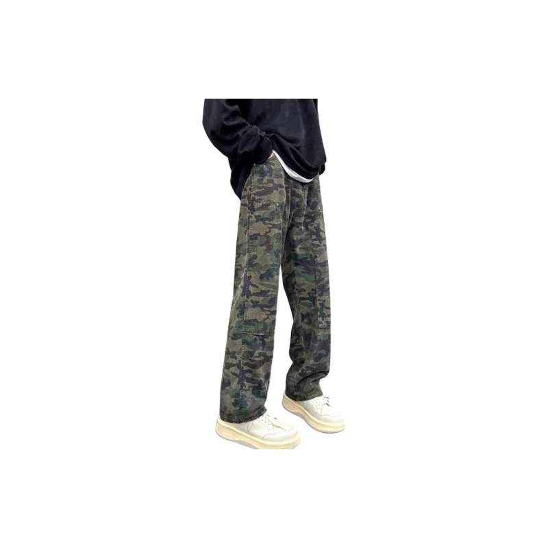 PAINT STAIN Casual Pants Unisex Fashion Camouflage Pants-26
