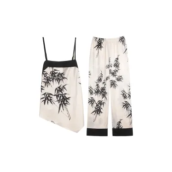 IIZZINI Pajama Set Women's Black White