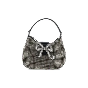 Self portrait Embellished Chainmail Crescent Bag