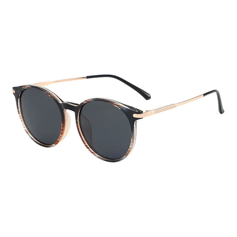BSELEON TR/Memory Plastic Round Sunglasses Unisex-6