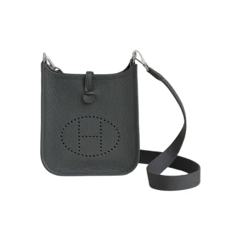 HERMES Evelyne Clemence Calfskin Ivorie Shoulder Bag Crossbody Bag Regular Women's Gray