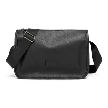 ROSEROOEN Pu Shoulder Bag Regular Unisex Black/Square/Round Plaid/Black Plaid