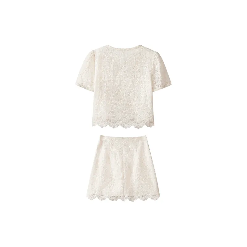 FAIRWHALE Skirt Set Women's Beige-1