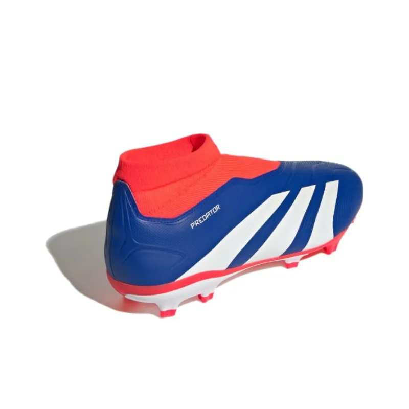 Adidas Predator League Laceless Fg Lucid Blue Cloud White Solar Red-2