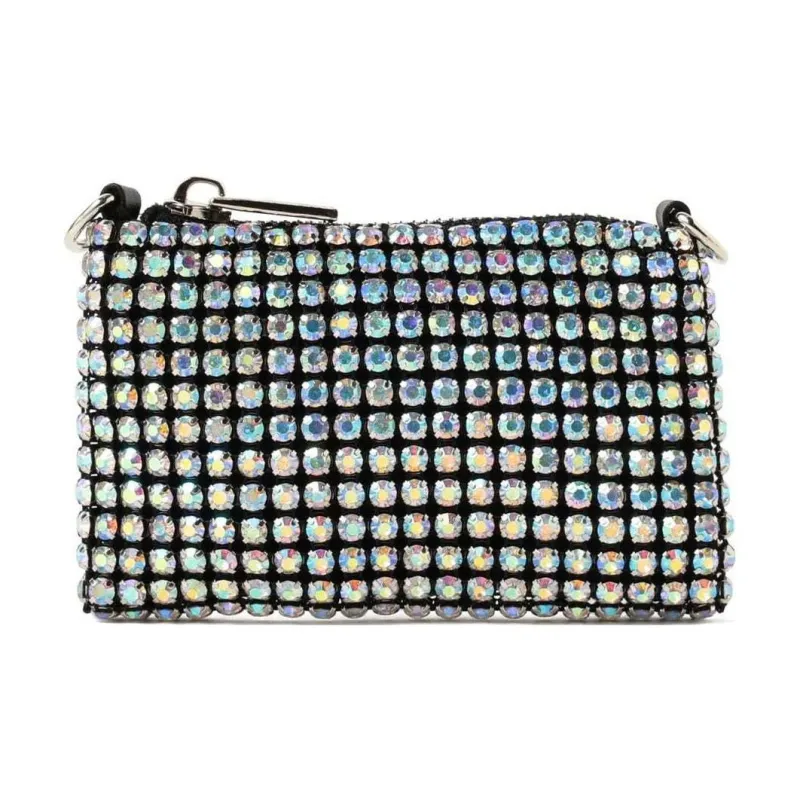 Beams Alloy Electroplated With Rhinestone Clutch Handbag Mini Women's Silver/Blue-0