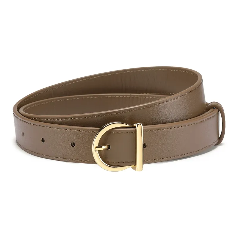JAGUAR Luxe Genuine Leather Brown Belt Cow Leather Belt Women's Width  2.5cm-0