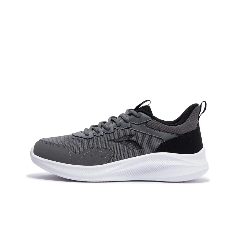 361° Cushioning, Abrasion Resistant, Breathable, Lightweight Low Top Casual Running Shoes Men's Gray Black-0