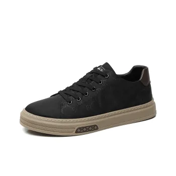OCEANIA ROO Australasian Kangaroo Non slip Lightweight Low Top Skateboard Shoes Men's Black