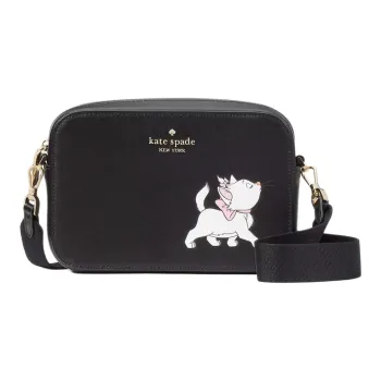 Kate Spade Disney Collaboration Smooth Leather Camera Bag Shoulder Bag Crossbody Bag Women's Black