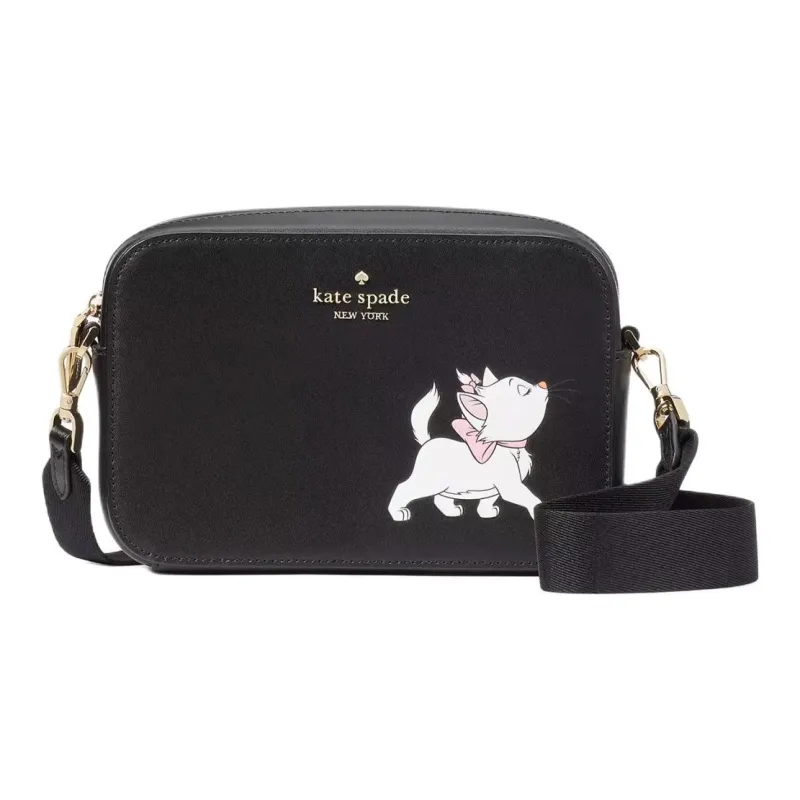 Kate Spade Disney Collaboration Smooth Leather Camera Bag Shoulder Bag Crossbody Bag Women's Black-0