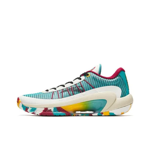 Anta 3 Point Rain Lite V2 Cushioning Low Top Basketball Shoes Men's Green White Red