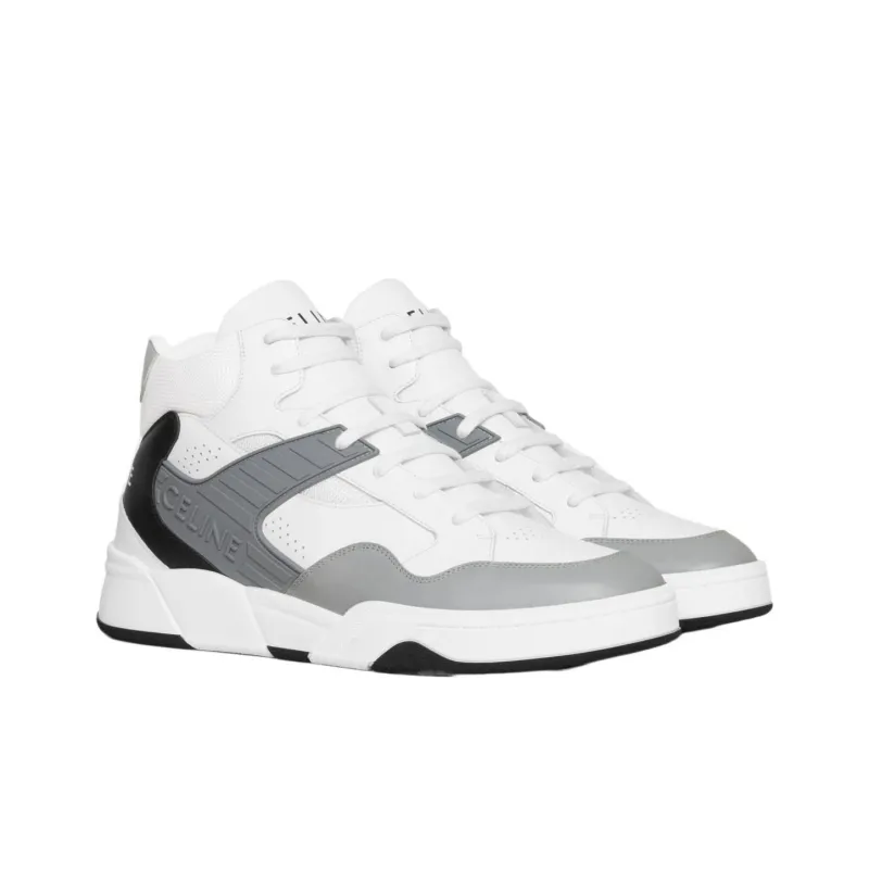 CELINE CT 06 High Top Skateboard Shoes Men's Gray-2