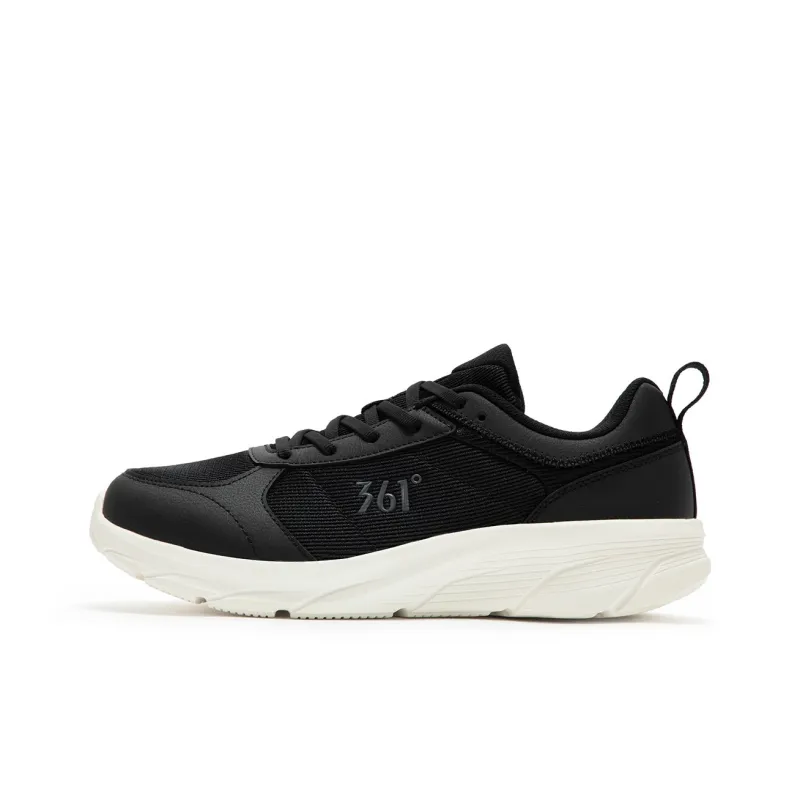 361° Cushioning Abrasion Resistant Breathable Low Top Casual Running Shoes Men's Black White-0