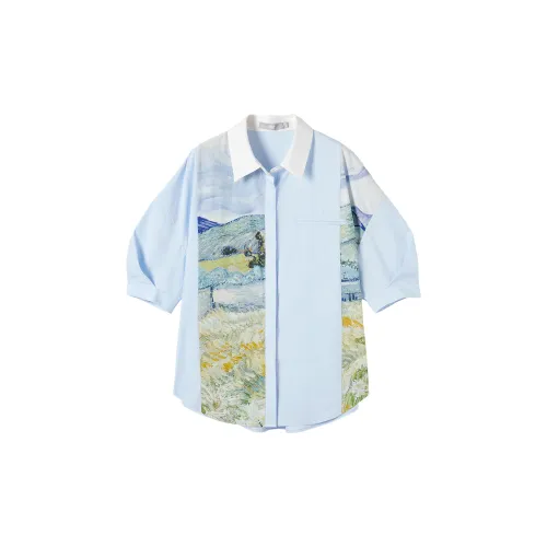 DIALOGUE Shirts Women's Sky Blue