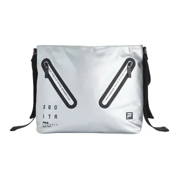 FILA Fabric Crossbody Bag, Shoulder Bag Unisex Metal Silver