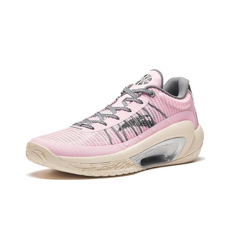 Anta 3 Point Rain Lite V2 Cushioning Low Top Basketball Shoes Men's Pink-1