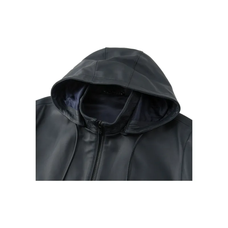 RARE Leather Jackets Men Blue-2