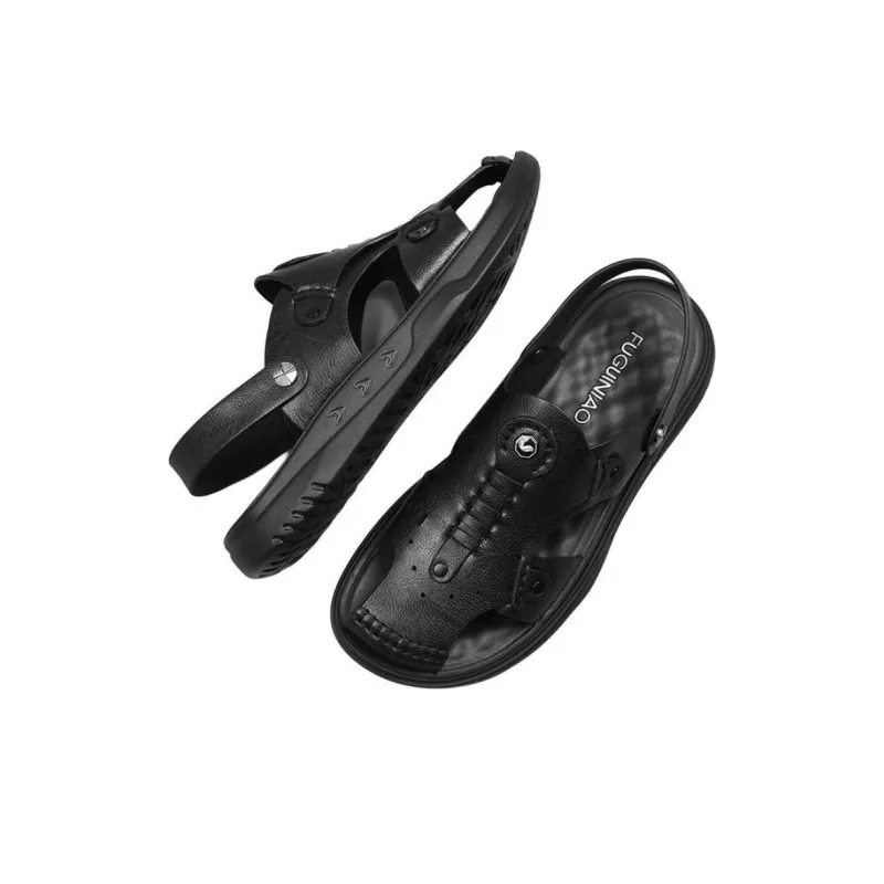 Rich birds Beach Sandals Men Black/Khaki-1