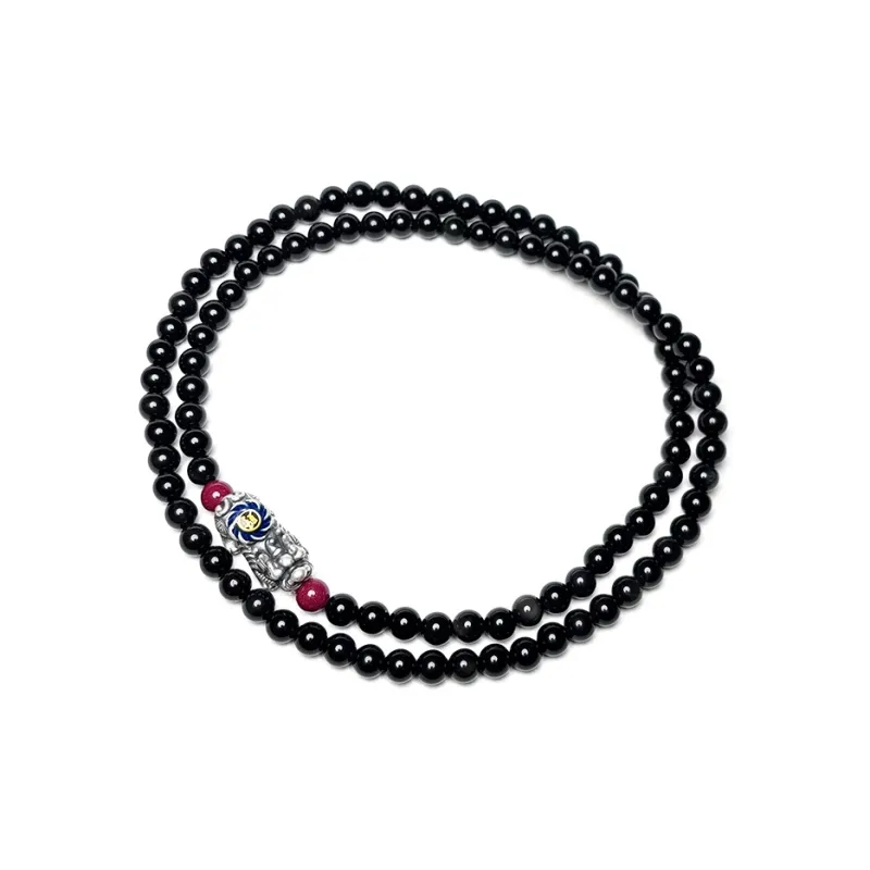 MOUNTAINS AND MANS Obsidian Bracelets Unisex-1