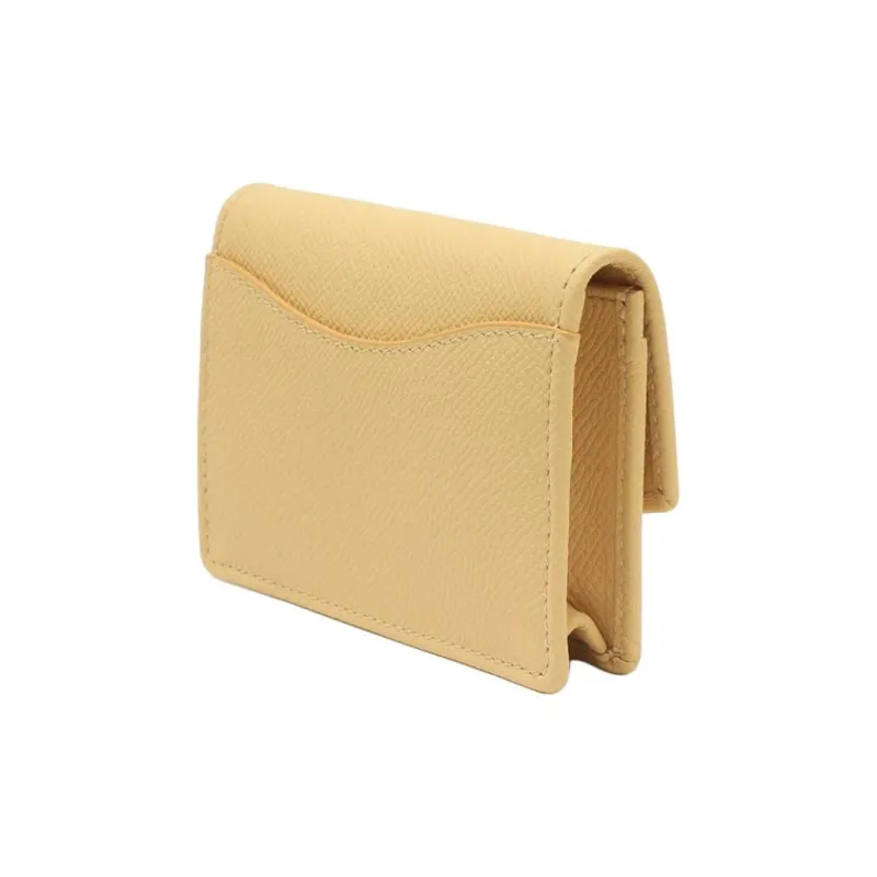FERRAGAMO Leather Card Holder Women's Yellow-2