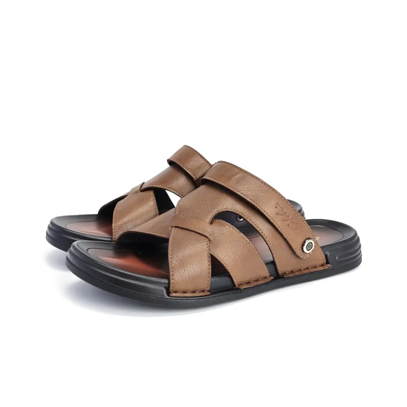 Satchi Beach Sandals Men's Brown-3