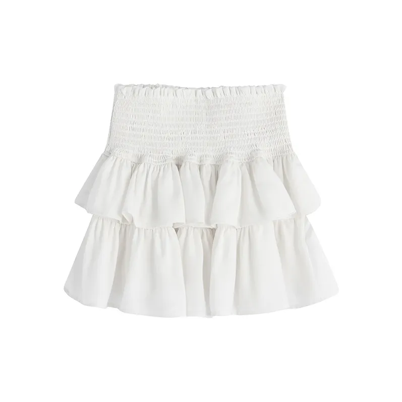 KING PRINCE Casual Short Skirts Women's White-1