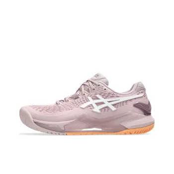 Asics Gel Resolution 9 Anti Slip Wear Resistant Low Top Tennis Shoes Unisex Purple White