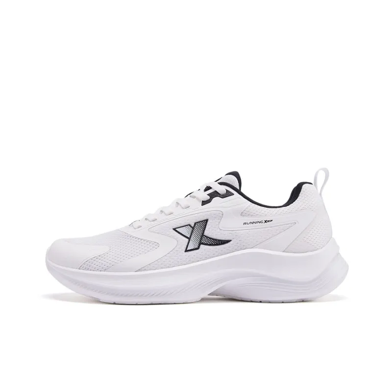 XTEP Hydrogen Wind Technology Cushioning Anti Slip Wear Resistant Breathability Low Top Running Shoes Men's Sail White-0