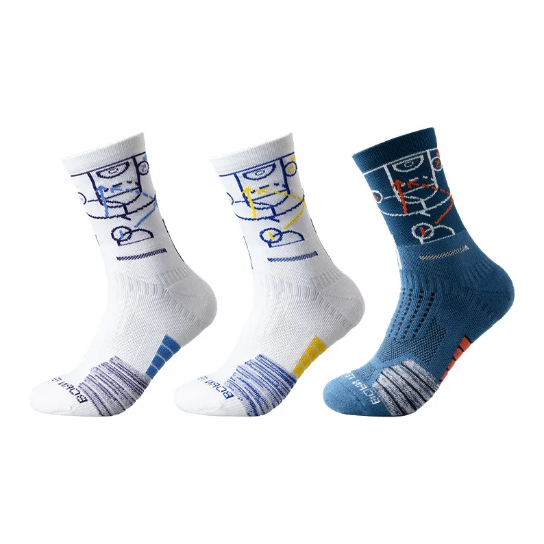 B&C.Room Basketball Socks Men's 3 Pack-7