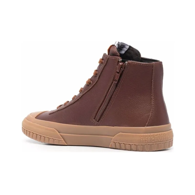 CAMPER High Top Skateboard Shoes Women's Red Brown-2