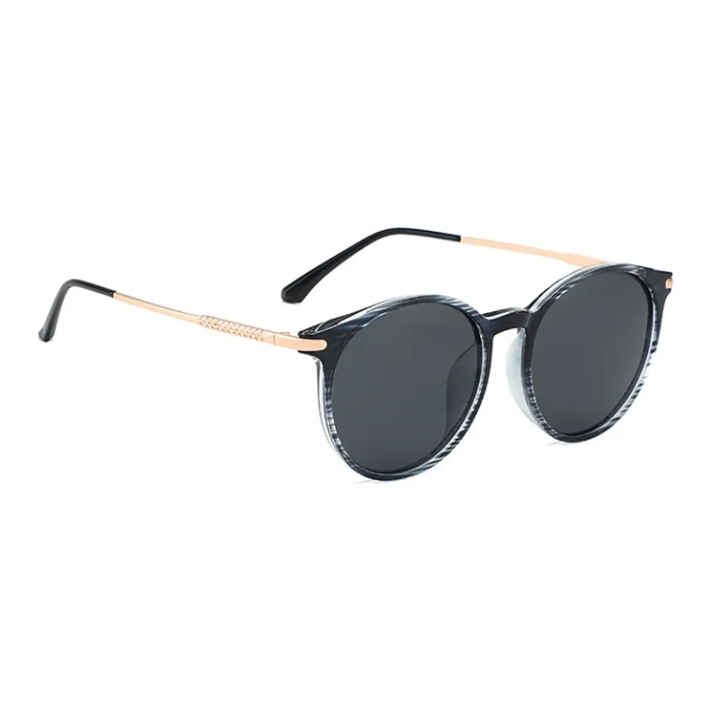 BSELEON TR/Memory Plastic Round Sunglasses Unisex-9