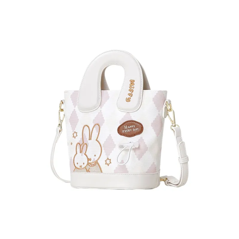 Miffy Synthetic Leather Shoulder Bag Crossbody Bag Handbag Women's White/Brown-1