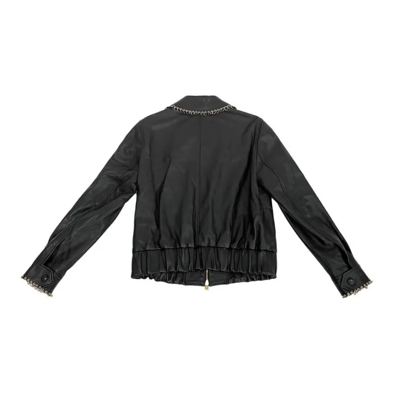 Burberry Leather Jacket Women's Black-1