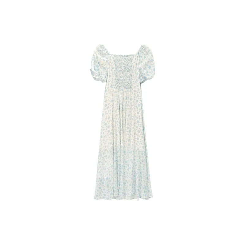 Fragment SS24 Short Sleeved Dress Women's Blue White-1