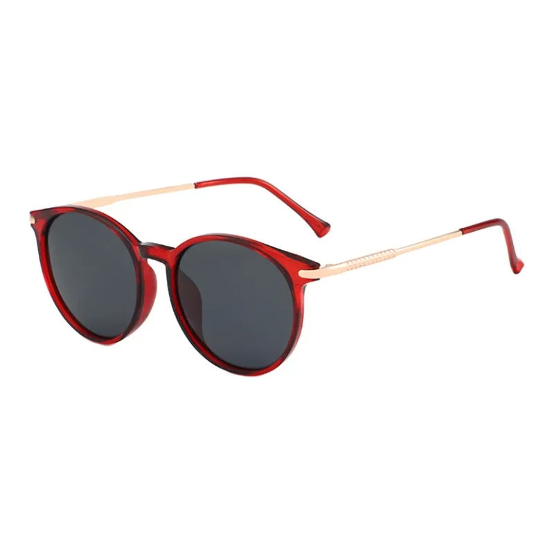 BSELEON TR/Memory Plastic Round Sunglasses Unisex-4