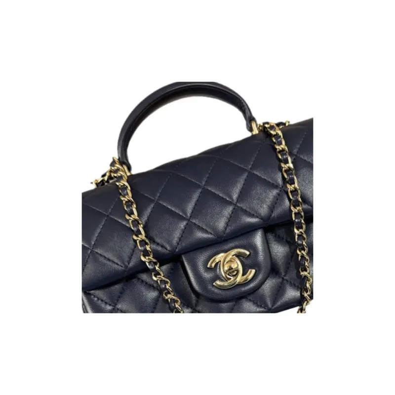 CHANEL Classic Flap CF Leather Flap Bag Handbag, Shoulder Bag, Crossbody Bag Women's Marine Blue-1