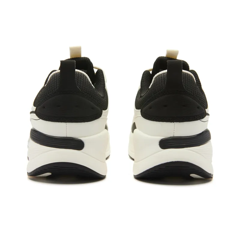 QIAODAN Wear Resistant Low Top Running Shoes Women's White Black-3
