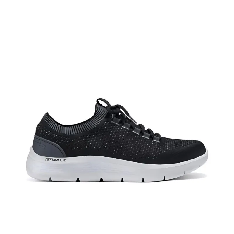 Skechers GoWalk Flex   Quick Dry Low Top Casual Shoes Men's Black Gray Color-1