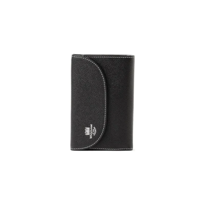 Beams Bridle Collaboration Calfskin Wallet Men's Black/Brown/Marine Blue-0