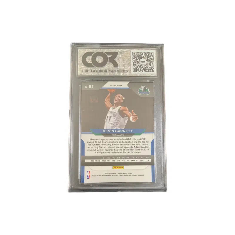 PANINI 2020 21 Timberwolves Prizm Kevin Garnett KG COR8.5 Tricolor Fold Graded Cards 1 Pc-1