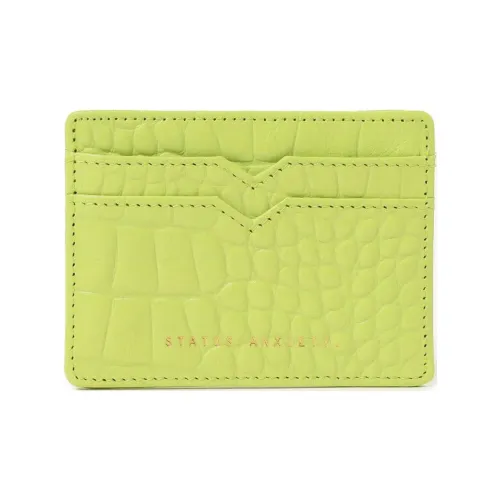 Beams Cow Leather Card Clip Card Holder Women's Pink/Yellow