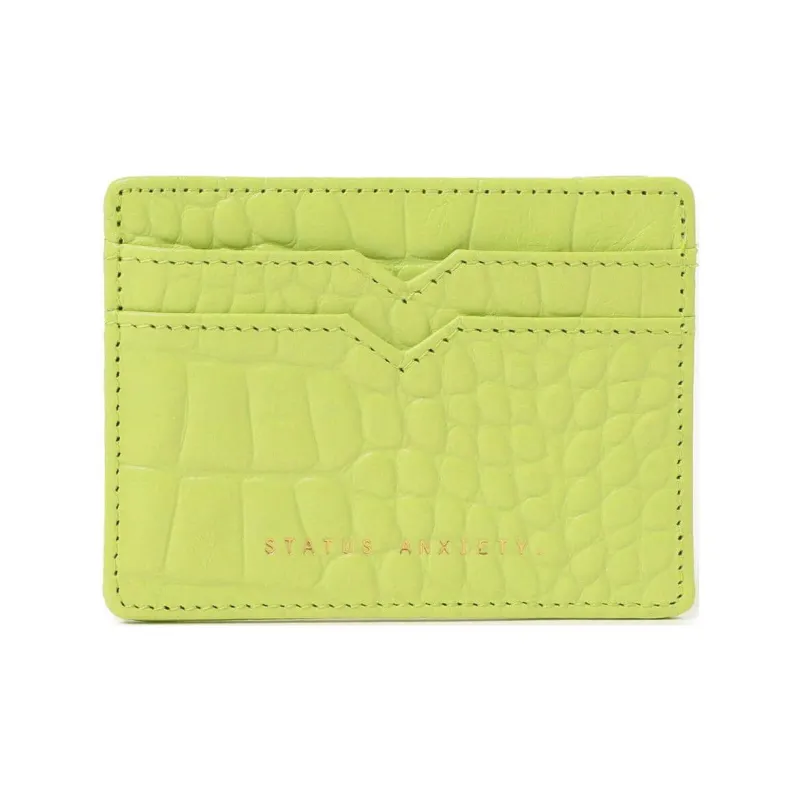 Beams Cow Leather Card Clip Card Holder Women's Pink/Yellow-0