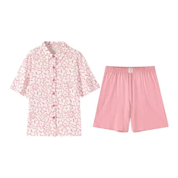 Top Melon Pajama Set Women's Camellia Island Pink Floral
